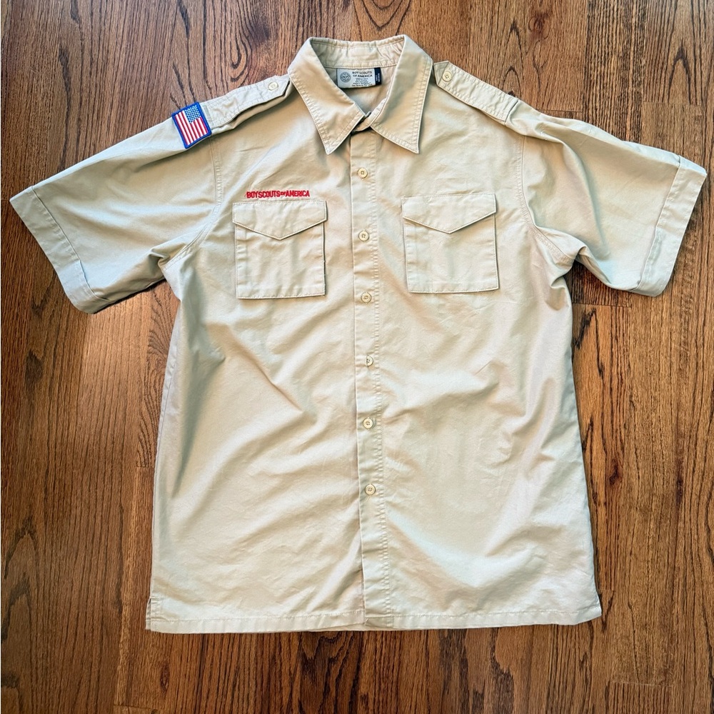 BSA Men’s Scout Uniform Shirt Size Medium, Like New